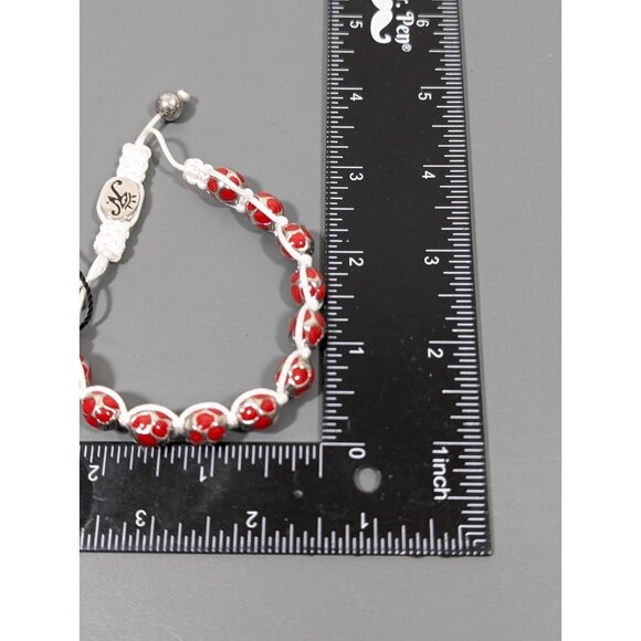 Joseph Nogucci Red Enamel Macrame Adjustable Cord Bracelet Boho Western NOGU - Picture 8 of 8